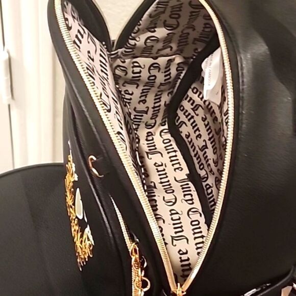Juicy Couture Licorice Heritage Crown & Heart Logo Backpack